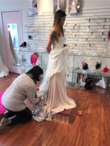 Professional wedding gown alterations